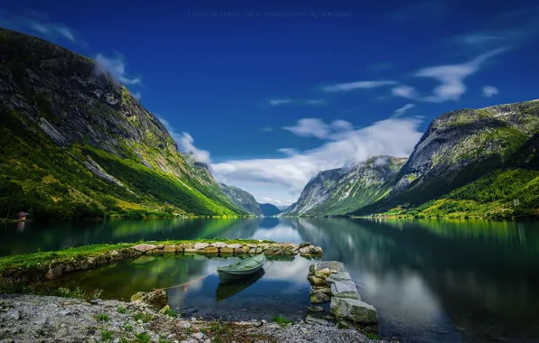 Картинка Landscape, water, Norway, Fjord, Kjøsnesfjorden, Jakub Malicki
