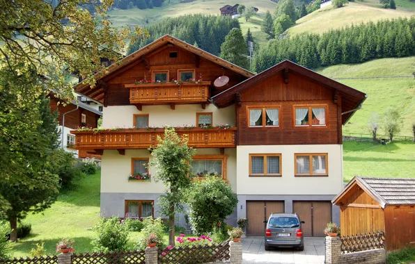Картинка город, дом, фото, Австрия, особняк, Tirol, Sankt Jakob in Defereggen