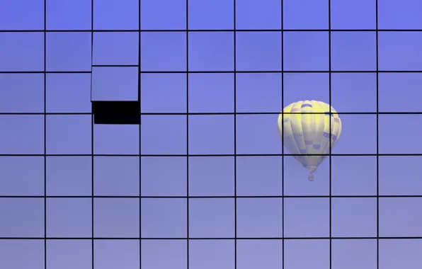 Картинка стекло, воздушный шар, стена