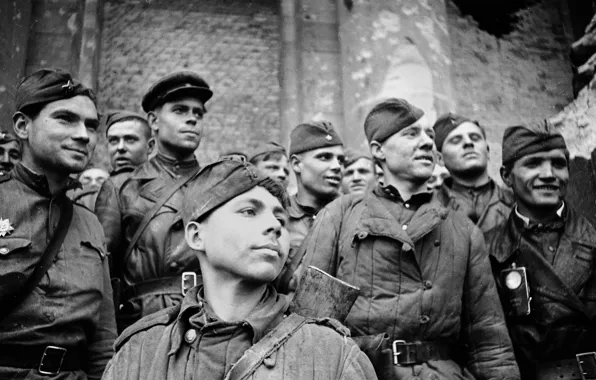 Картинка радость, лица, герои, Победа, Советские солдаты, май 1945 года