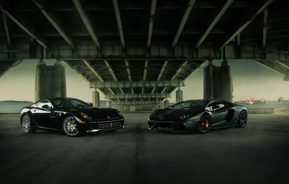 Картинка Lamborghini, Ferrari, Aventador, Supercars, Суперкары, 599 GTB