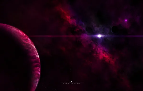 Картинка мрак, газовый гигант, звездная система, межзвездный газ