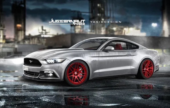 Картинка Mustang, Ford, power, Juggernaut, yasiddesign
