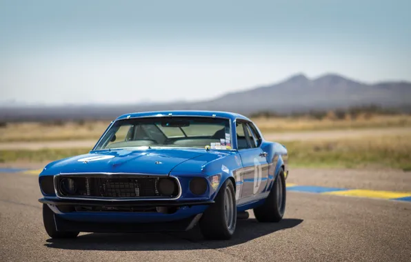 Картинка синий, скорость, Mustang, Ford, Muscle, 1969, Car, Race, автомобиль, Classic, классика, легенда, Blue, Musclecar, 302, …