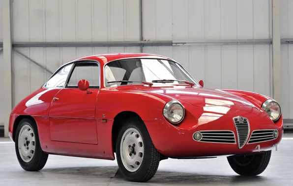 Картинка красота, классика, Альфа Ромео, спортивный автомобиль, Alfa Romeo Giulietta SZ del 1960