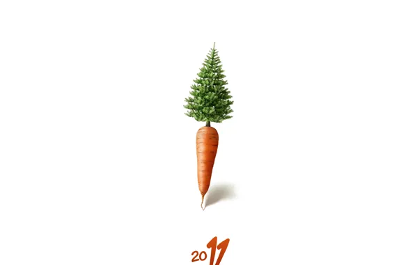 Картинка елка, новый год, морковь