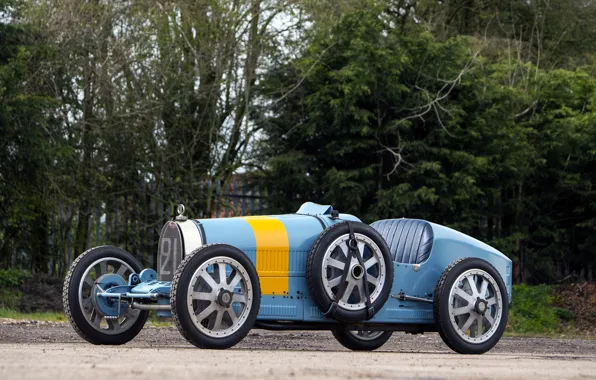 Картинка Bugatti, Голубой, Автомобиль, Type, 1924-30, BUGATT, I Ретро