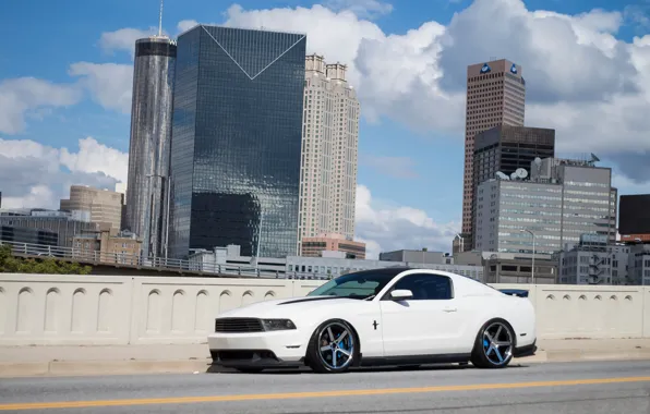 Картинка Mustang, Ford, City, White