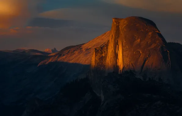 Картинка лес, горы, вид, высота, долина, Калифорния, California, Национальный парк Йосемити, Yosemite National Park, панорамма, Sierra …