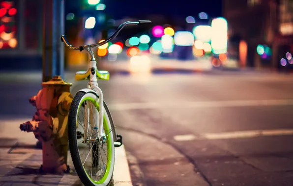 Картинка велосипед, город, улица