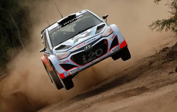 Картинка Прыжок, Hyundai, Mexico, WRC, Rally, i20, 2015