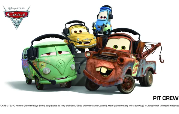 Картинка pixar, машинки, тачки 2, cars 2, pit crew