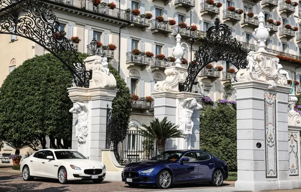 Картинка дом, Maserati, две, GranTurismo, Ghibli, quattroporte s