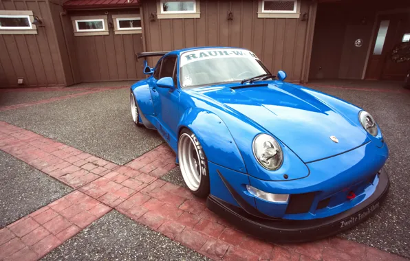 Картинка голубой, 911, Porsche, порше, blue, race, гоночный