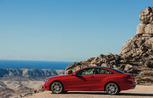 Картинка красный, Mercedes-Benz, E-Class, мерседес, Coupe, 2014, E 500