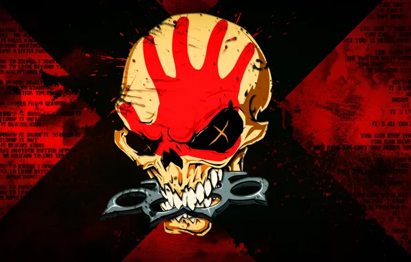 Картинка череп, metal, метал, Five Finger Death Punch, 5FDP, FFDP, 5 Finger Death Punch, Groove metal