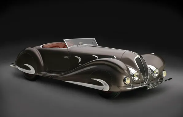 Картинка Roadster, Special, retro, luxury, 1937, Delahaye, 135 MS
