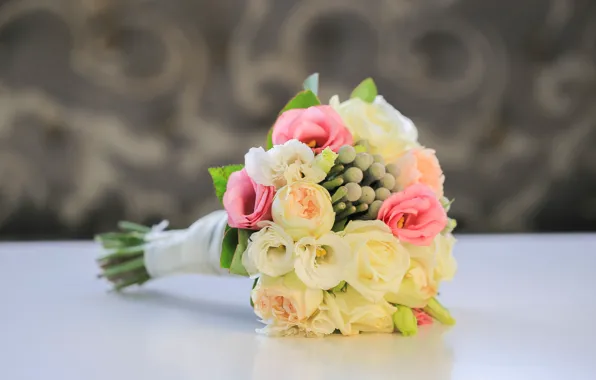 Картинка цветы, розы, букет, свадьба, flowers, bouquet, roses, wedding
