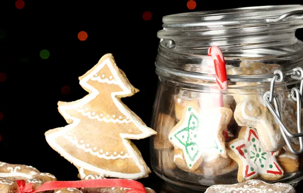 Картинка праздник, Рождество, человечек, сладости, Новый год, Christmas, печенька, фигурка, New Year, новогодняя, sweets, cookies