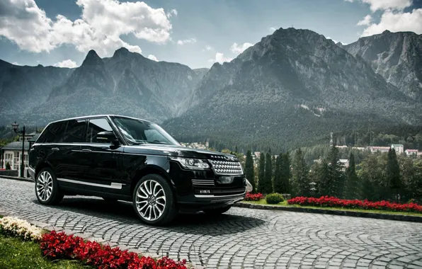 Картинка Range Rover, Black, Mountains