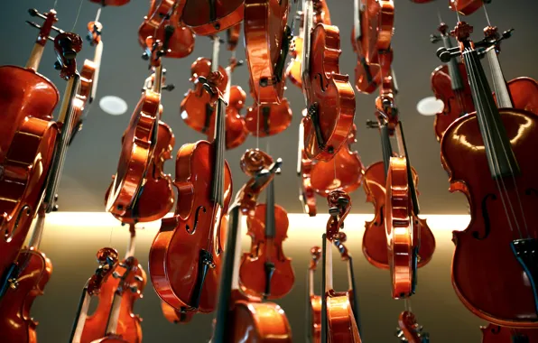 Картинка фон, блеск, лак, скрипки, Violins