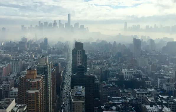 Картинка USA, United States, skyline, New York, Manhattan, NYC, New York City, buildings, architecture, skyscrapers, height, …