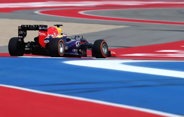 Картинка формула 1, болид, race, formula one, red bull, Sebastian Vettel, United States GP