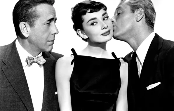 Картинка ретро, 1954, Audrey Hepburn, Сабрина, Walter Hampden, Humphrey Bogart