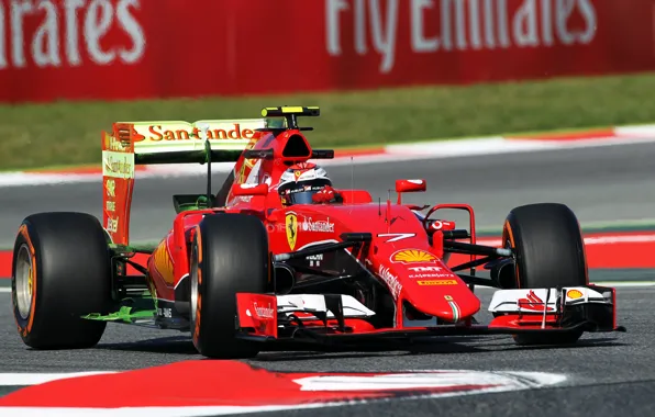 Картинка Ferrari, Formula 1, Spain, Kimi Raikkonen, 2015, SF15T