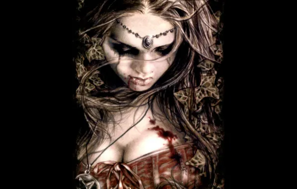 Картинка кровь, жертва, слёзы, плющ, вампирша, Victoria Frances