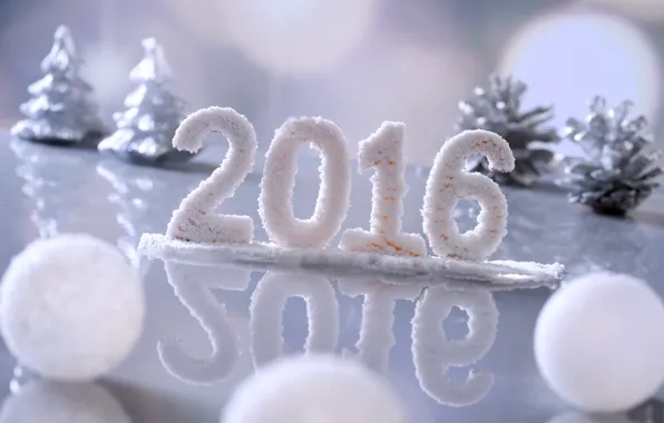 Картинка снег, Новый Год, New Year, Happy, 2016