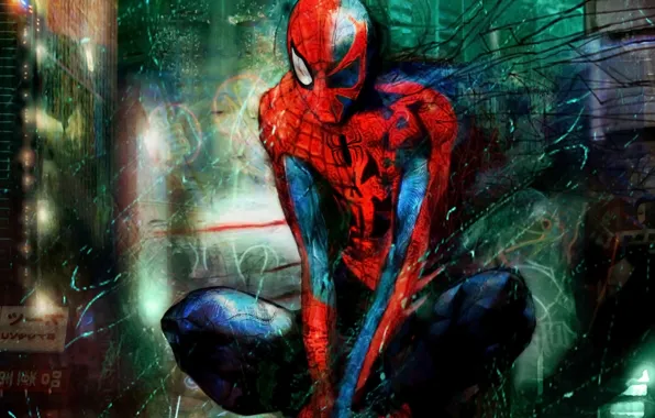 Картинка надписи, человек-паук, костюм, иероглифы, spider man, супер герой