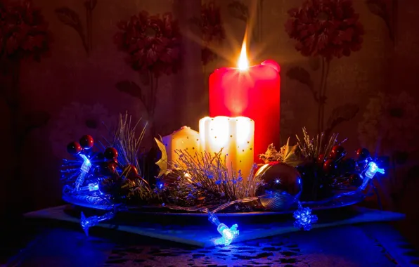Картинка candles, decorations, long exposure, advent