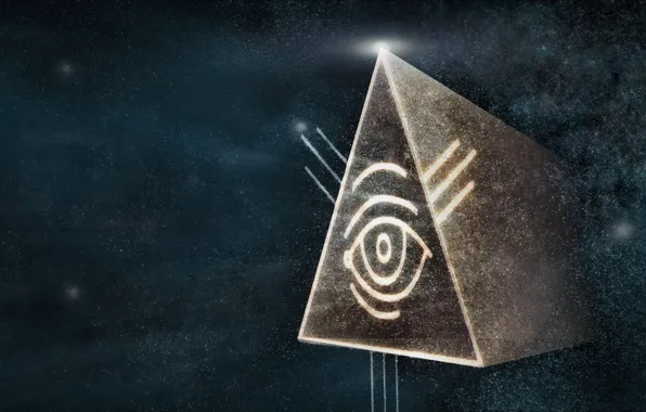 Картинка космос, глаз, пирамида