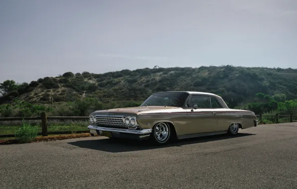 Картинка Chevrolet, road, 1965, Impala