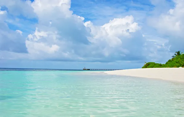 Картинка тропики, остров, красота, Мальдивы