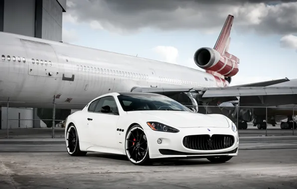 Картинка Maserati, white, vossen, Granturismo