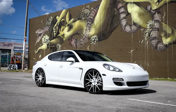 Картинка Porsche, Panamera, graffiti