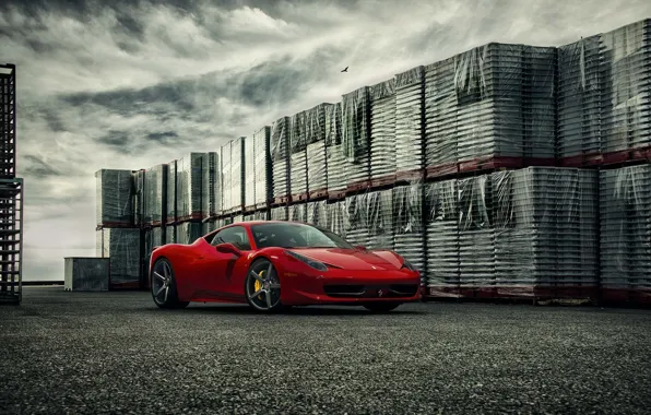 Картинка Ferrari, 458, Front, Forged, Series, Italia, Vossen, Wheels, Precision, VPS303
