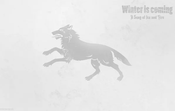 Картинка герб, song of ice and fire, лютоволк, direwolf