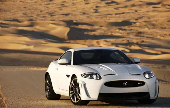 Картинка Jaguar, white, Coupe, XKR-S