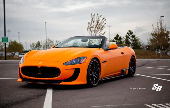 Картинка Maserati, кабриолет, мазерати, orange, Convertible, Gran Turismo, V-8, SR Auto Group, Atomic