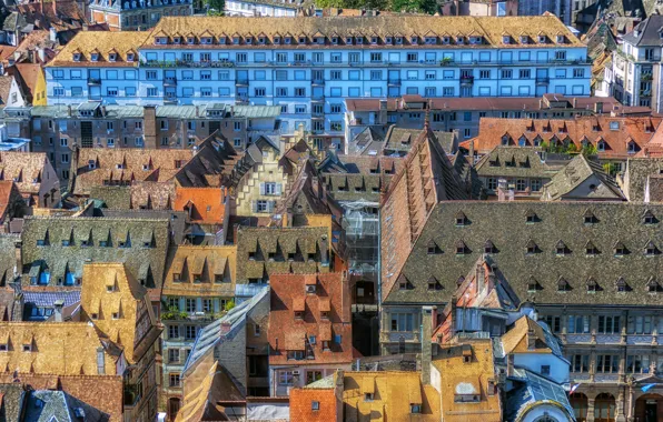 Картинка Франция, дома, крыши, hdr, Страсбург