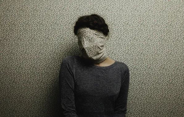 Картинка wallpaper, girl, sweater, covered face