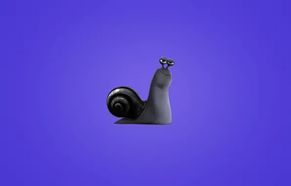 Картинка улитка, минимализм, Turbo, фиолетовый фон, Турбо, snail