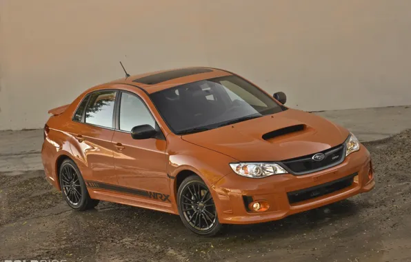 Картинка Subaru, Impreza, WRX, Orange and Black