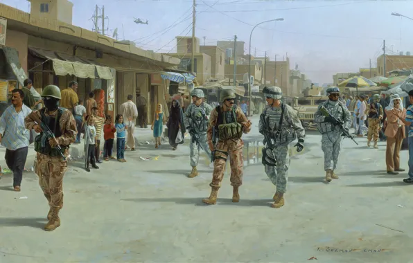 Картинка город, война, 2005, Iraq, Mahmudiya, September 27