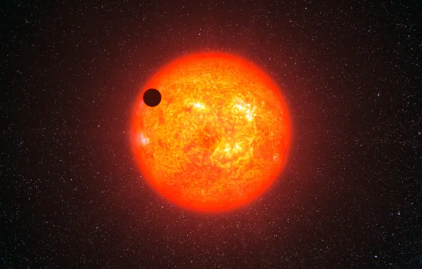 Картинка звезда, планета, GJ 1214b