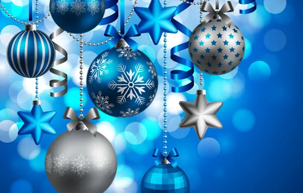 Картинка шары, Новый Год, Рождество, Christmas, balls, blue, New Year, decoration