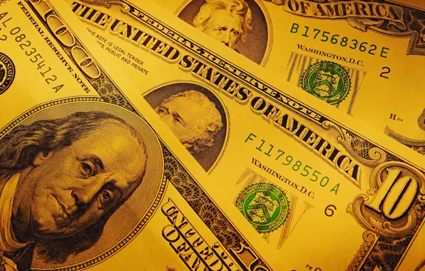 Картинка деньги, доллары, желтый фон